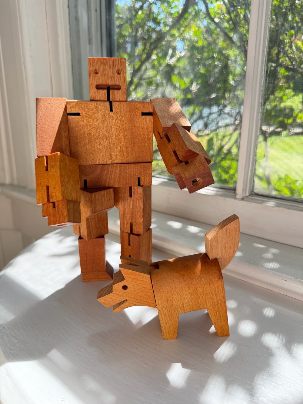 Karl Zahn Areaware Dovetail Dog & David Weeks Studio Robot WOOD Montessori TOYs!